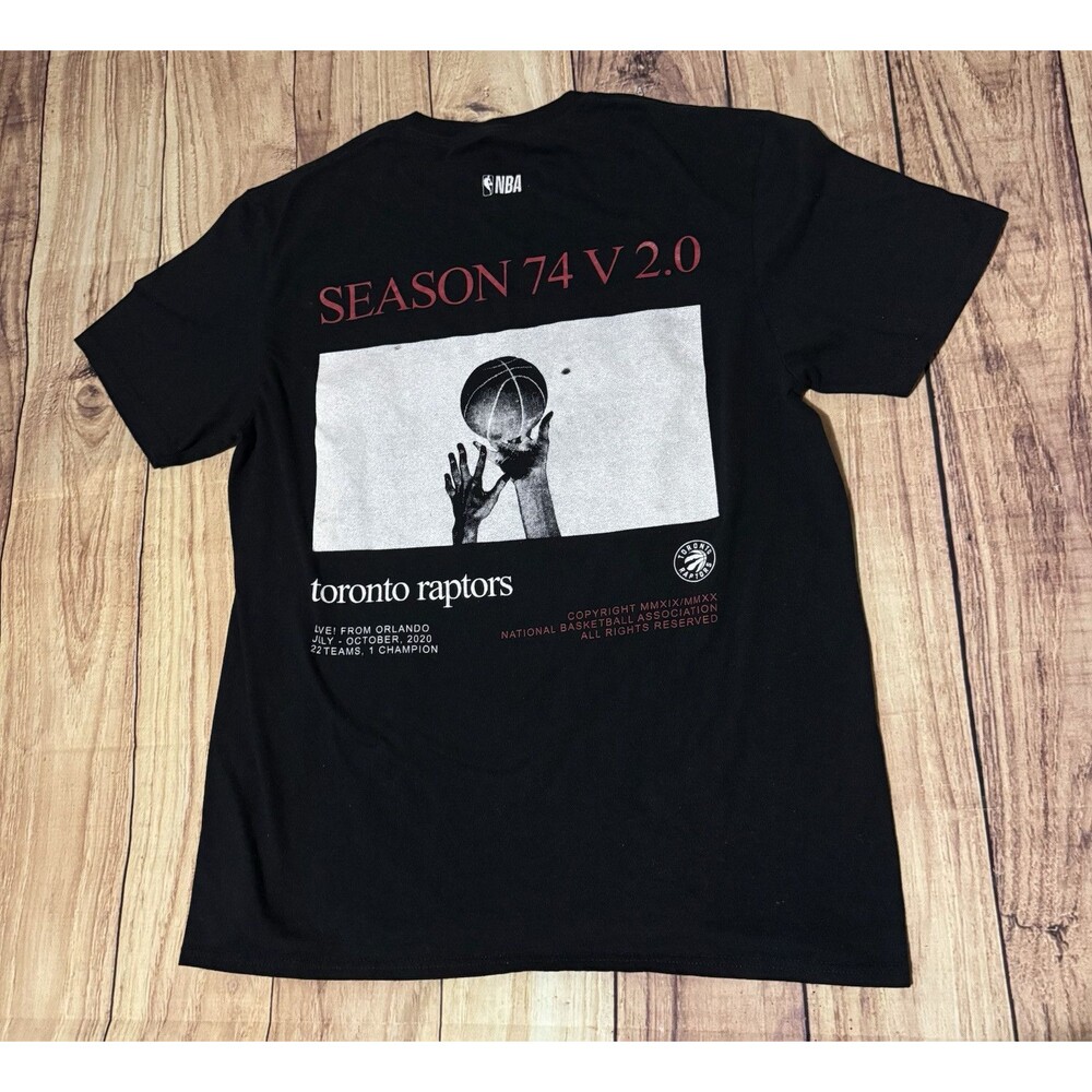 Toronto Raptors Season 74 V 2.0 Bleacher Report Graphic T Shirt Size Large L HTF